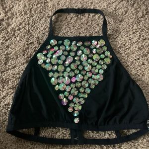 IHeartRaves Sequin Strappy Top and Bottoms